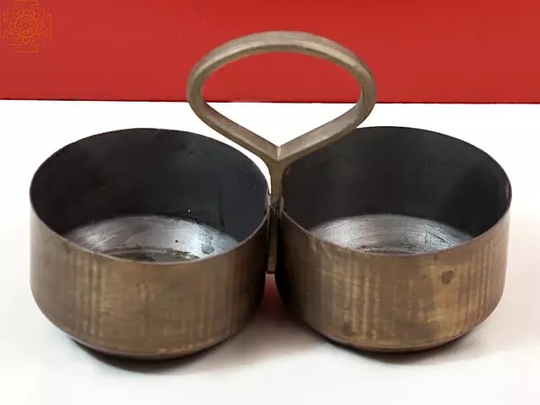 10" Vintage Brass Serving Bowl | Handmade