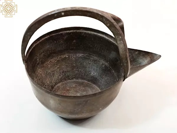10" Vintage Large Brass Serving Bowl | Handmade