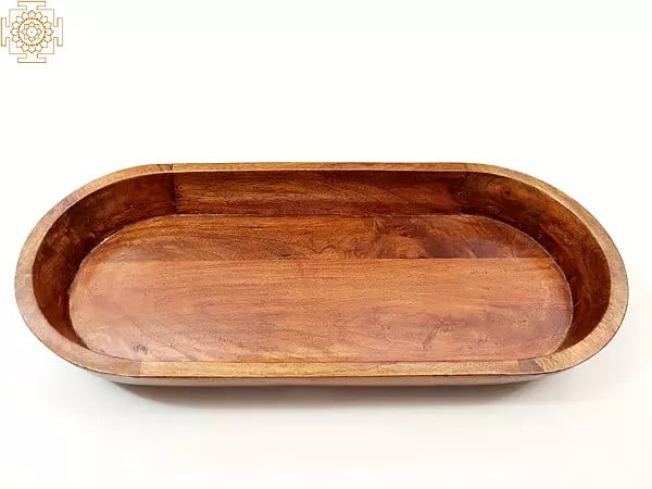 25" Vintage Wooden Serving Tray | Handmade