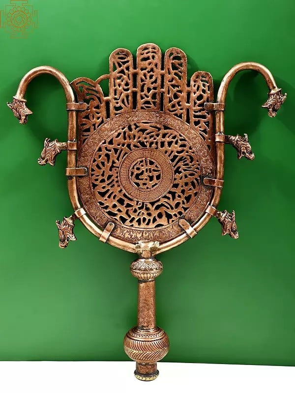 23" Copper Deccan Engraved Alam | Handmade