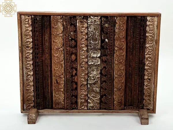 24" Designer Wooden Table Decor