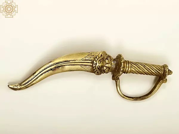 11" Brass Kirtimukha Design Dagger