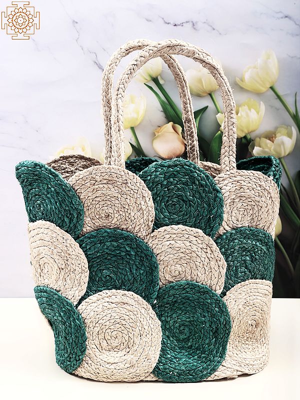 14" Eco Friendly Handmade Fibre Shopping Bag (Languishing Art Of Tamil Nadu)