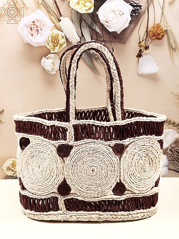 15" Eco Friendly Handmade Fibre Shopping Bag (Languishing Art Of Tamil Nadu)