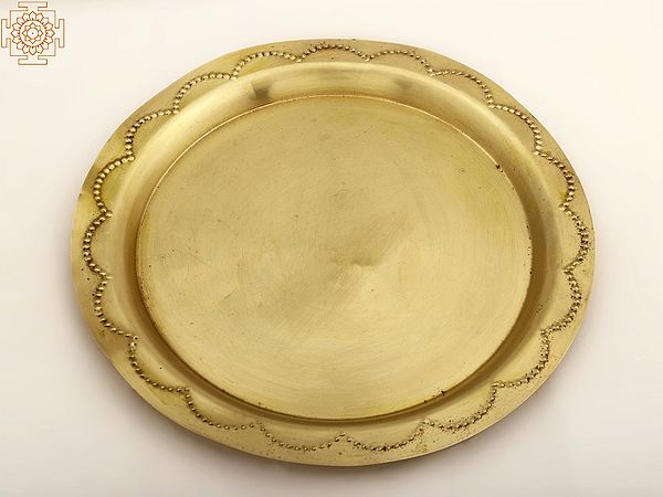 Designer Plate In Brass