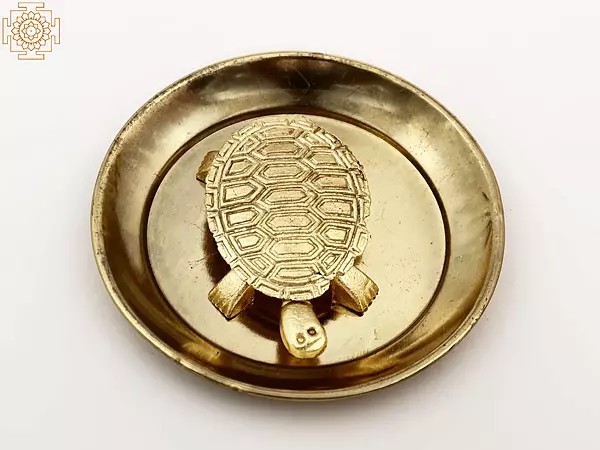 3" Small Fengshui Tortoise with Plate