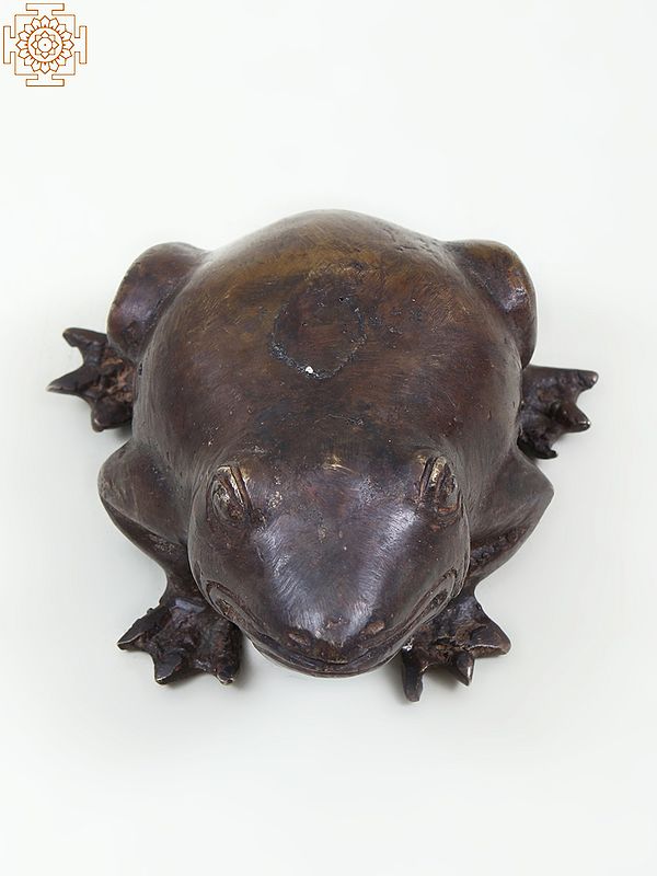 3" Small Brass Frog Statue | Brass Frog Figurine