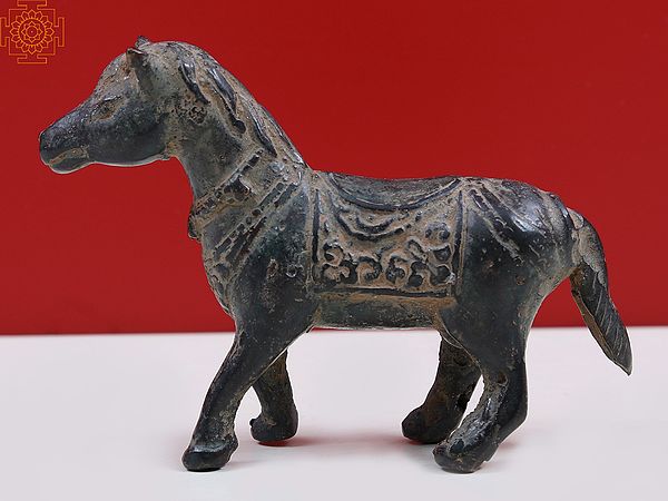 4" Small Brass Horse Figurine | Animal Statues
