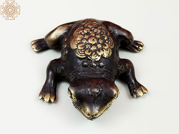 2" Small Brass Frog Figurine