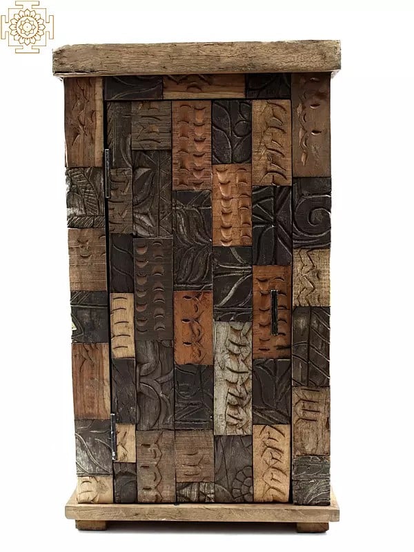 31" Vintage Wooden Bookshelf | Artistic Wooden Cabinets
