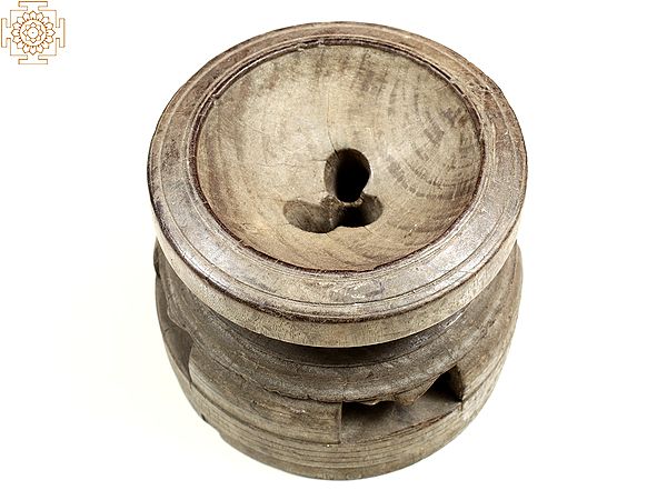 5" Vintage Wooden Candle Stand