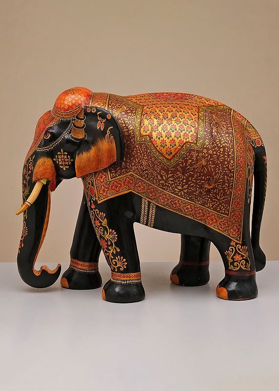 24" Large Wooden Elephant Showpiece
