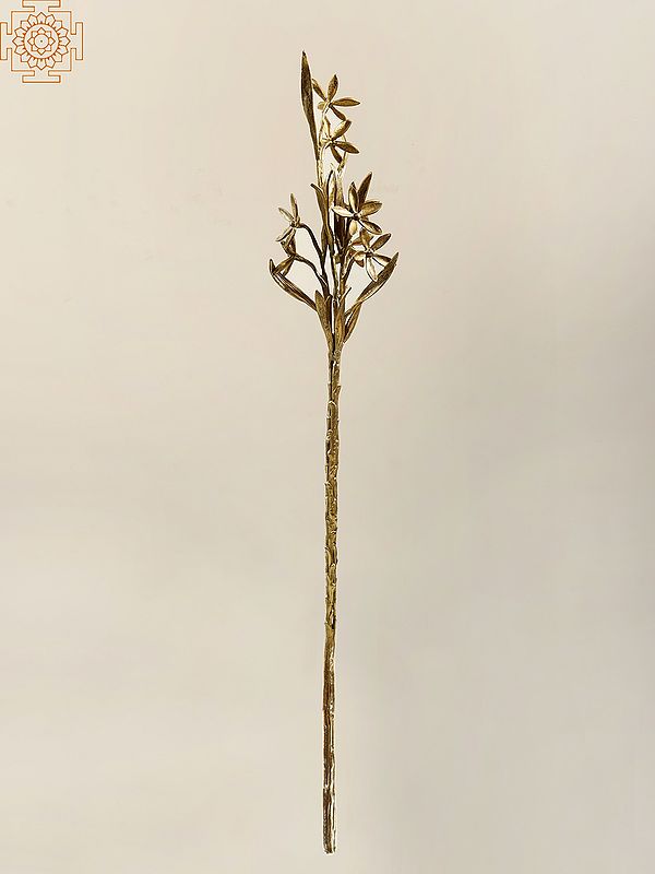 36" Bunch of Flowers in Brass | Home Decor