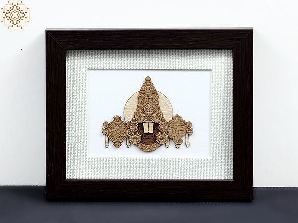 6" Tirupati Balaji Wood Art Frame