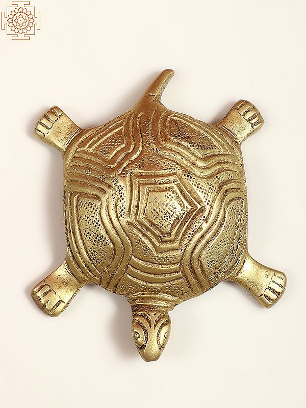 3" Small Brass Vastu Tortoise
