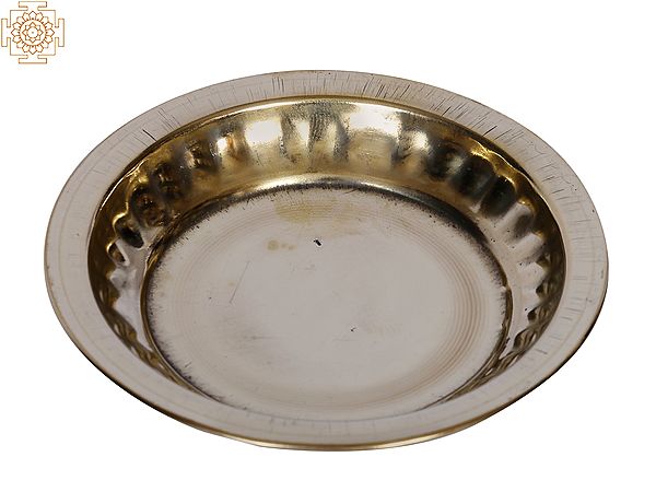 Small Brass Designer Plate | Kitchen and Dining Utensils