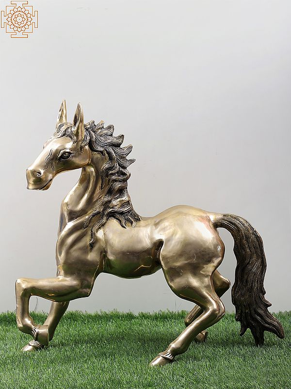26" Brass Decorative Horse