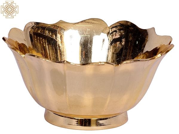 4" Small Brass Kamal Design Bowl