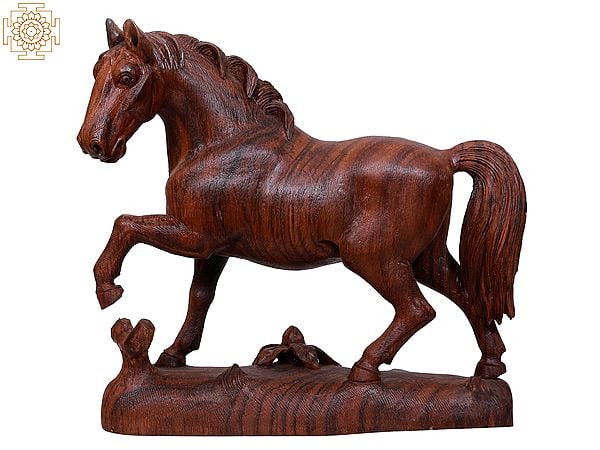 12" Wooden Standing Horse