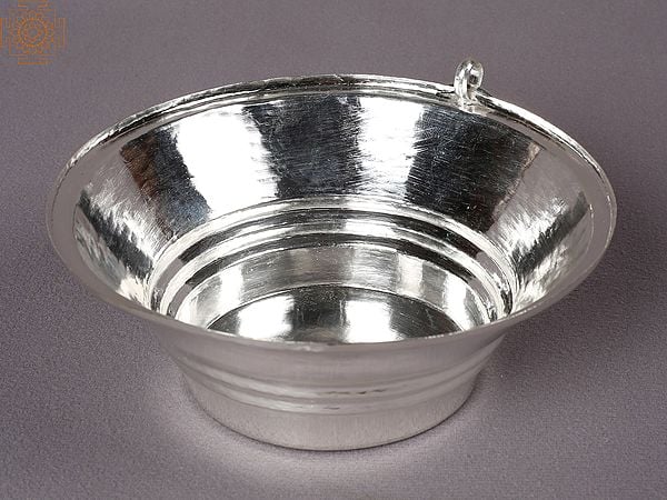 6" Silver Simple Serving Bowl From Nepal