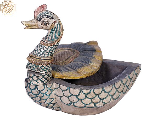 16" Wooden Peacock Box | Home Décor Items