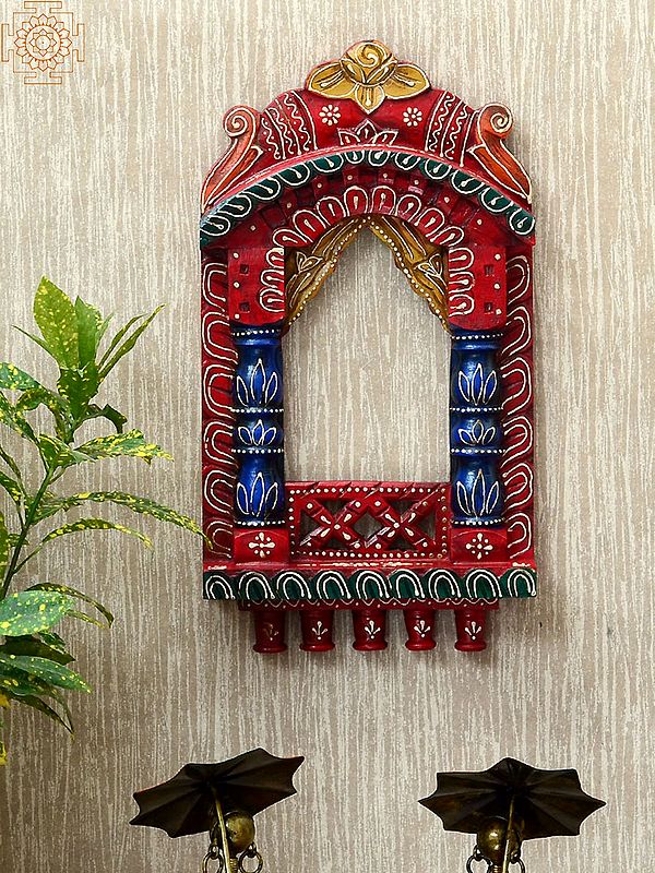16" Wooden Designer Jharokha (Window) | Wall Hanging