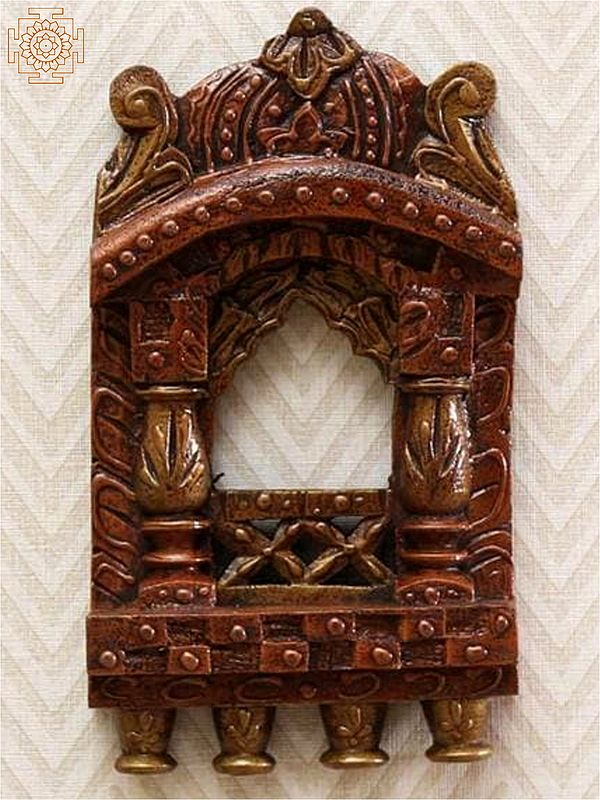10" Wooden Small Design Jharokha | Wall Hanging