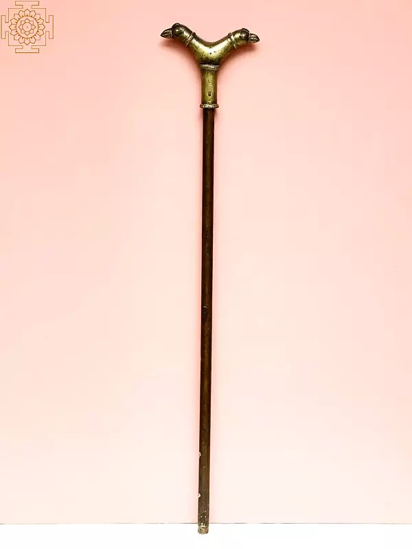 Cane with Double Eagle Handle (Brass with Copper)