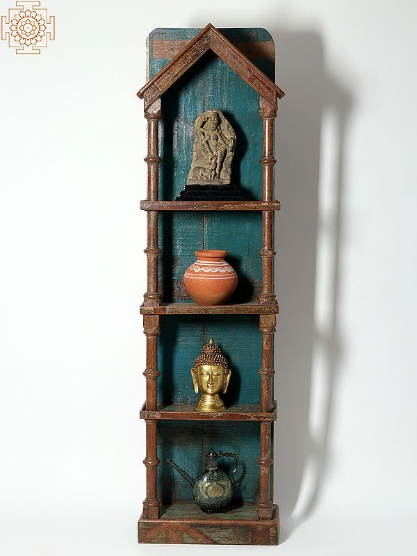 75” Wooden Vintage Altar with Racks