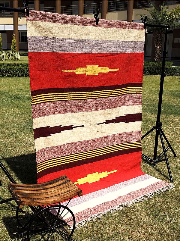 Cotton Multicolor Weaving Dhurrie
