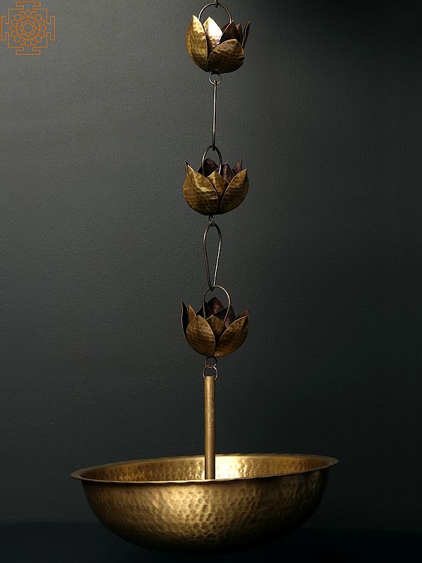 9" Brass Hanging Urli Bowl