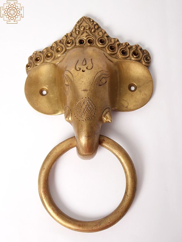 8" Brass Elephant Door Knocker