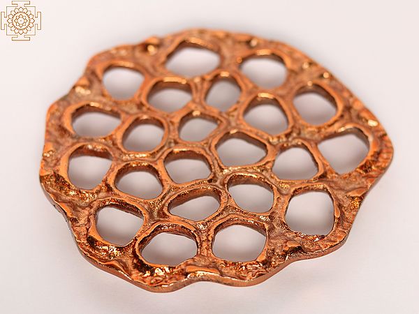 3" Small Brass Honeycomb Coaster