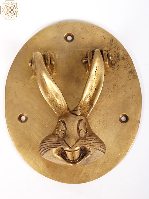 5" Brass Rabbit Design Door Knocker