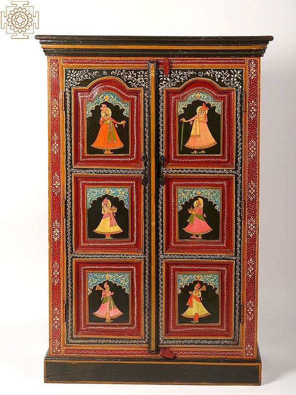 48" Designer Cupboard with Fine Quality Handpainted Paintings