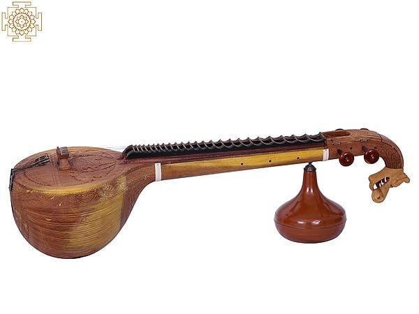 53" Saraswati Veena with Carving | Musical Instrument