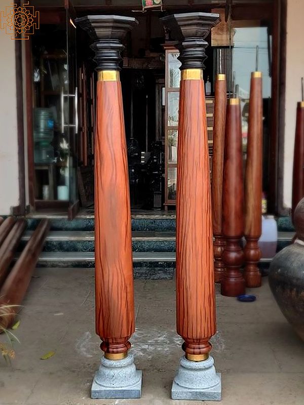 76" Plywood Pillar | Pair