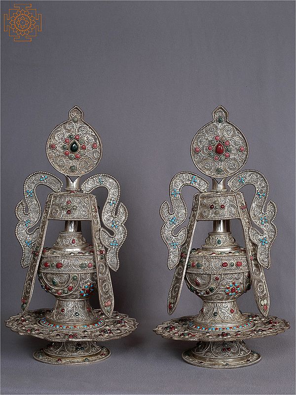 13" Purna Kalash (Pair) from Nepal