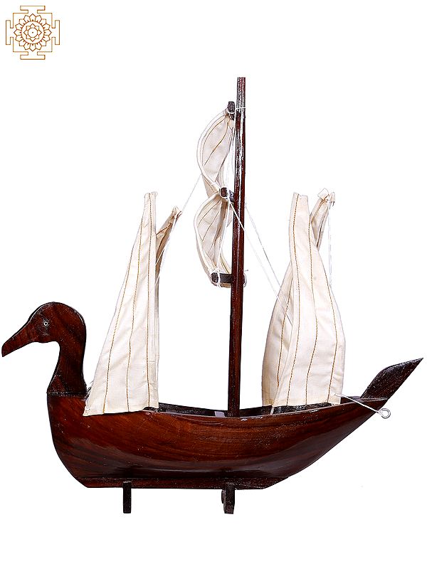 16" Wooden Designer Uru (Boat) Model