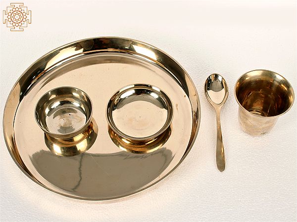 Brass Dinner Thali Set | Handmade | Made In India