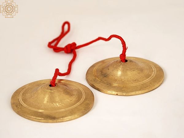 2" Small Hand Cymbals (Khartal) in Bronze | Musical Instrument