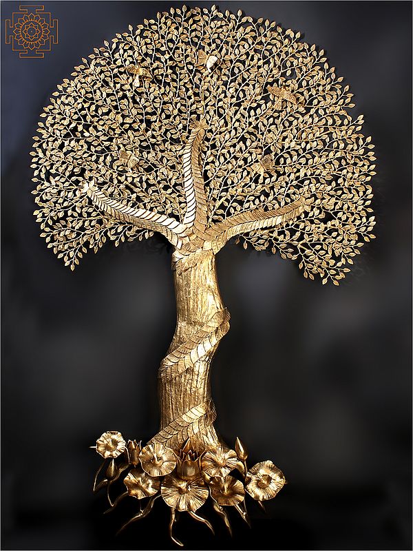 78" Super Large Tree of Life in Brass | Wall Mounted | Home Decor