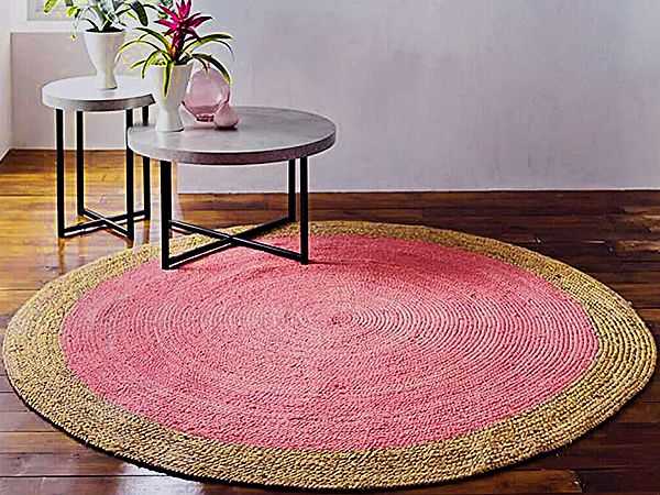 Aesthetic Modern Living Handwoven Boho Jute Floor Rugs