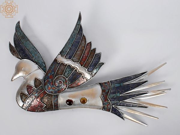 30" Iron Mosaic Bird Wall Décor