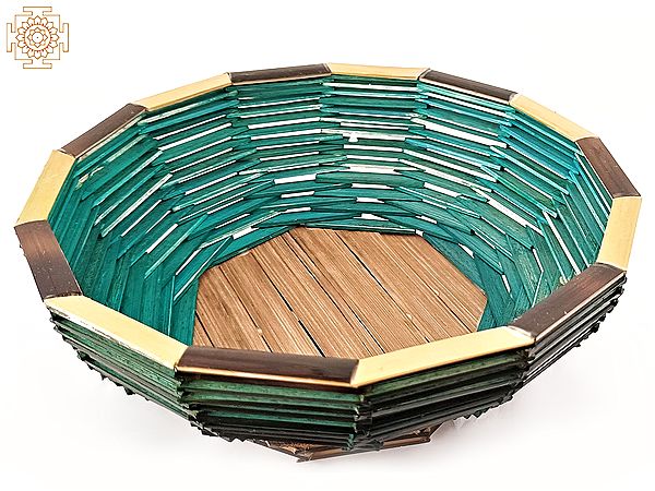 9" Bamboo Handmade Fruit Basket