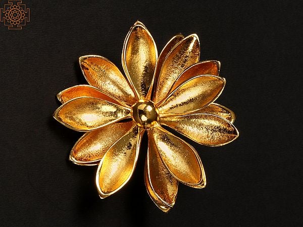 Brass with Gold Plated Flower | Wall Decor
