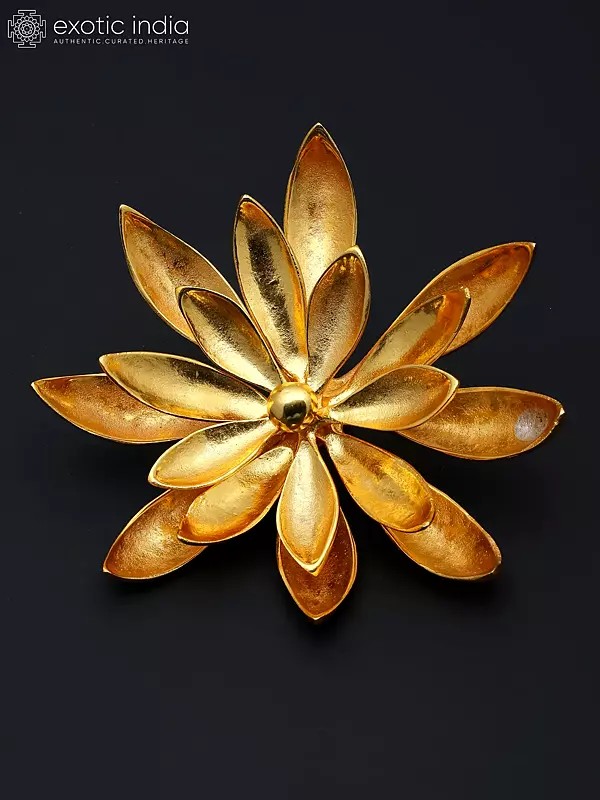 Brass with Gold Plated Flower | Wall Decor