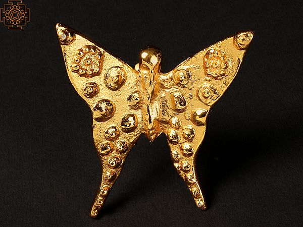 3" Brass with Gold Plated Butterfly | Wall Decor