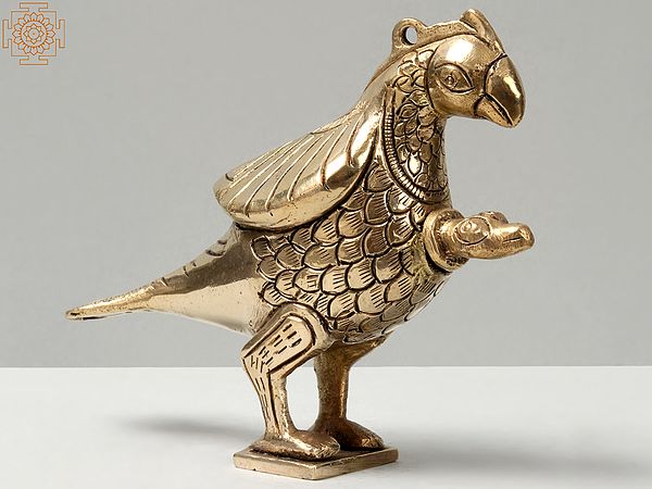 4'' Standing Parrot | Brass Statue