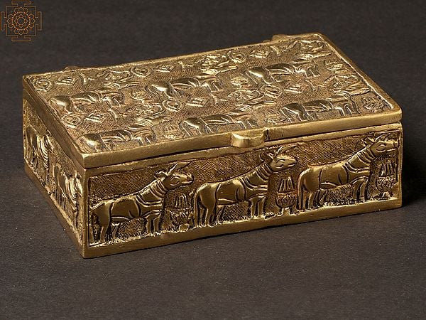 5" Brass Mohenjo Daro Storage Box